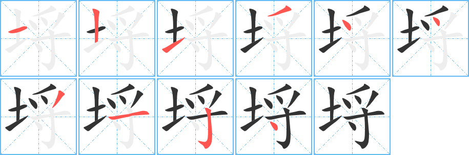 埒字笔画写法