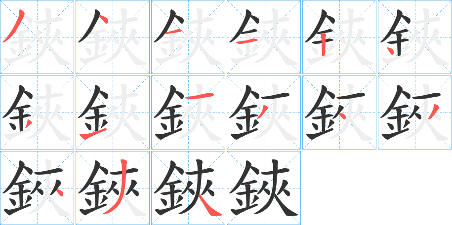 鋏字笔画写法